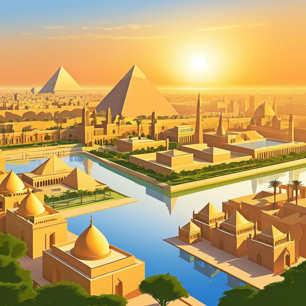 Captivating Cairo Sunset with Landmarks