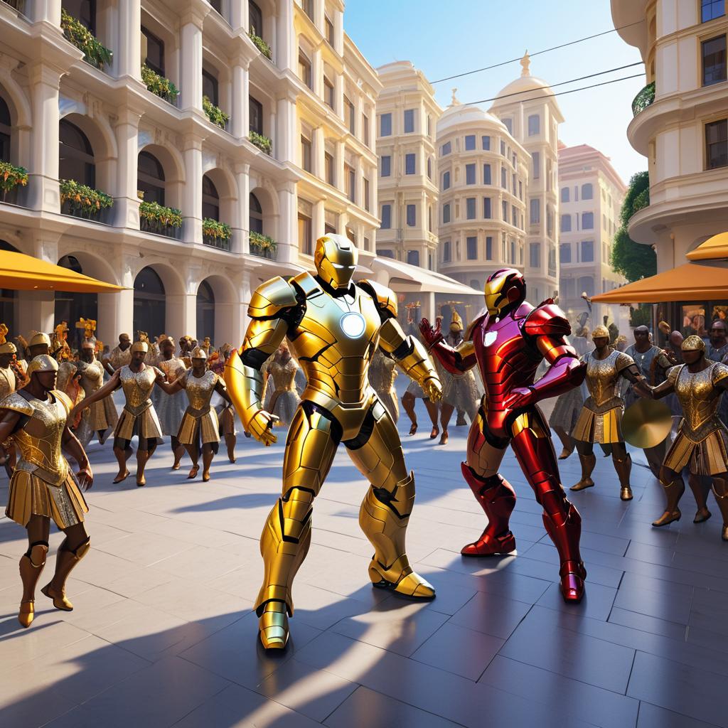 Epic Vanilla Iron Man in City Square