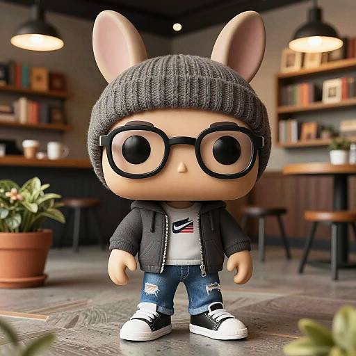 Casual Bunny Funko Pop in Café