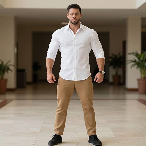 Man in Muscle Fit Shirt Costume