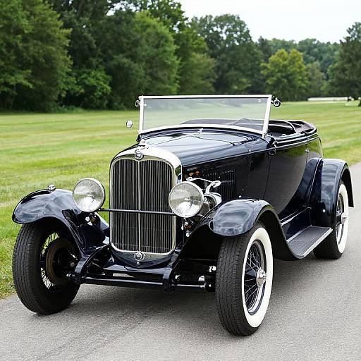 Vintage 1929 Ford Roadster Illustration