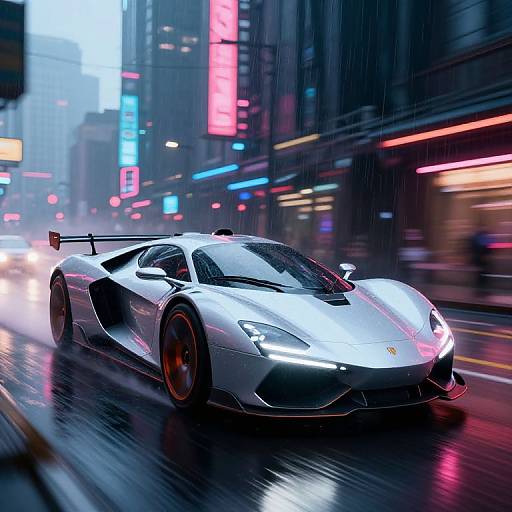 Futuristic Cyberpunk Vehicles in Motion