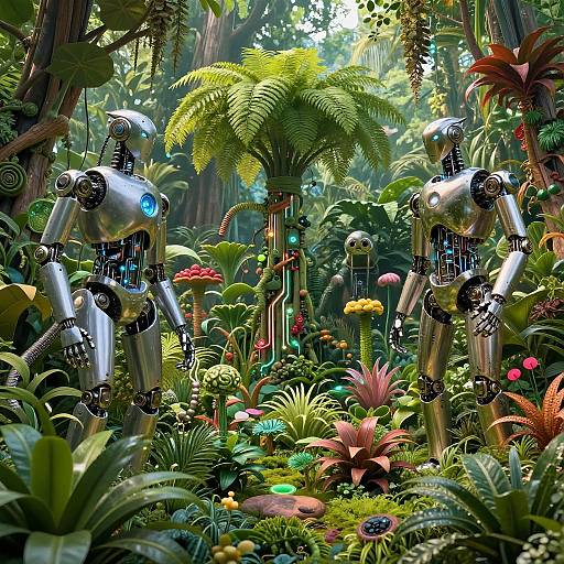 Surreal Robotic Nature Wonderland