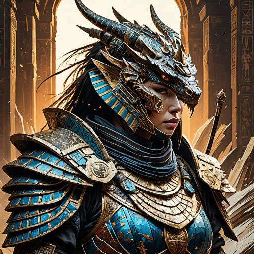 Dragon-Samurai Empress in Ornate Armor
