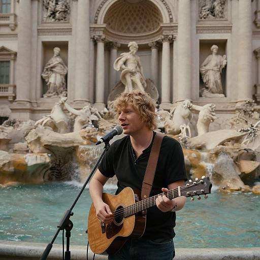 Musician Portrait by Trevi Fountain
