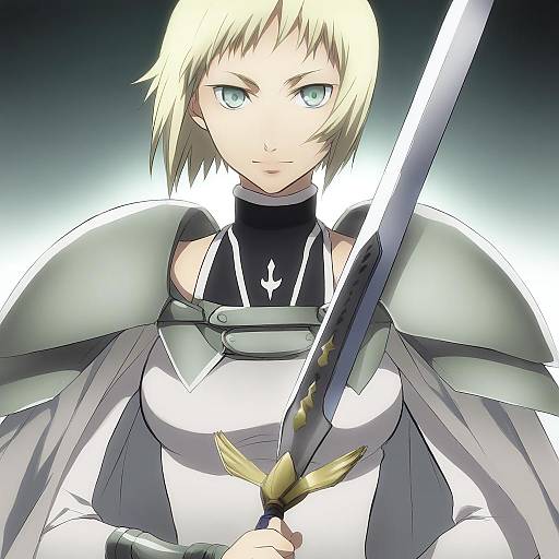 Illustration of Clare (claymore), claymore (series) in the style of Fumiko (mesushi)