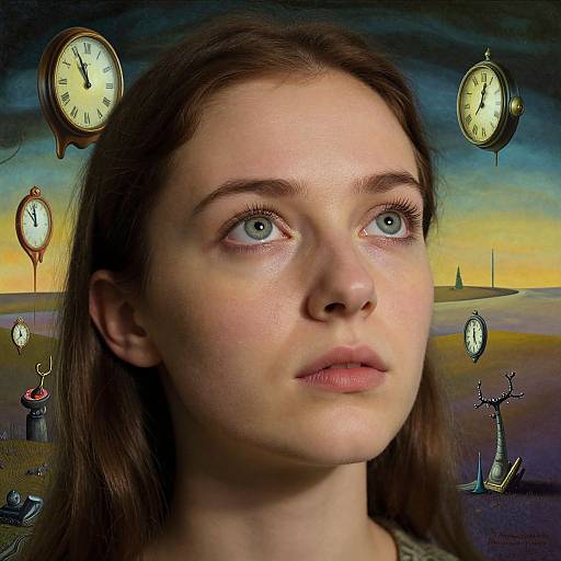 Hyperrealistic Slavic Woman in Surrealism