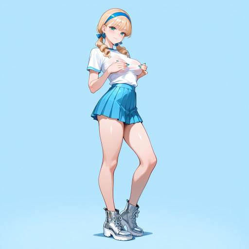 Charming Young Woman in Playful Outfit Charming Young Woman in Playful Outfit
