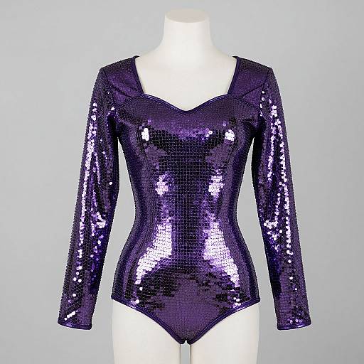 Purple Metallic Disco Costume