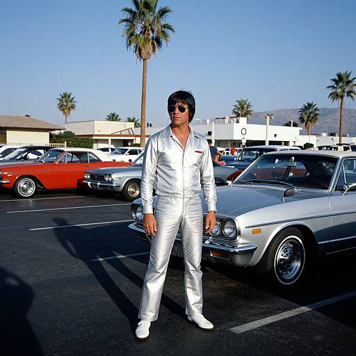 Silver Man in 1970s Palm Springs