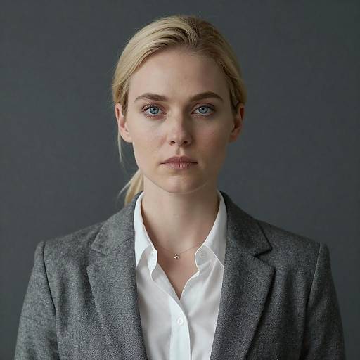 Serious Blonde Portrait with Blazer