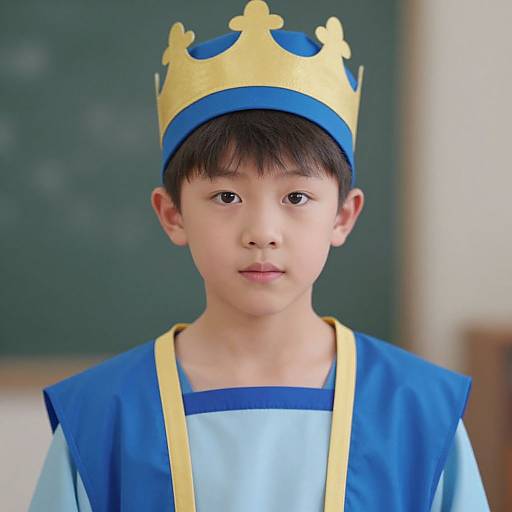 Blue King in Regal Costume