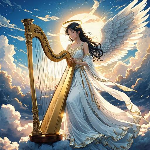 Celestial Angel in Anime Fantasy Style Celestial Angel in Anime Fantasy Style