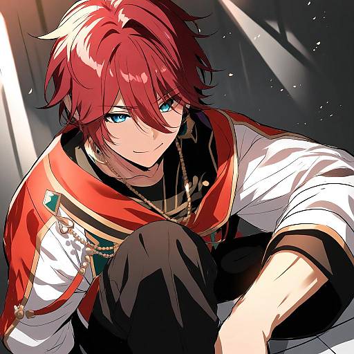 Illustration of Amagi rinne, ensemble stars! in the style of Yuuji (yukimimi)