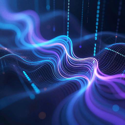 Futuristic Digital Upscaler Visualization