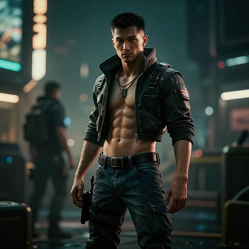 Ultra-Realistic Cyberpunk Hero Portrait