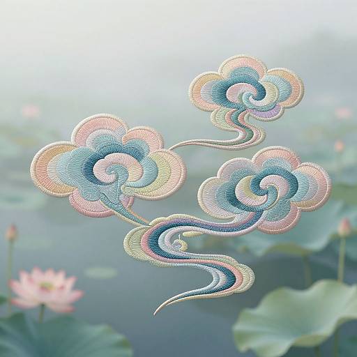 Elegant Xiangyun Clouds Over Lotus Pond