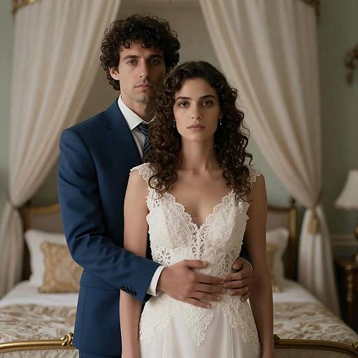 Elegant Embrace in a Stylish Setting