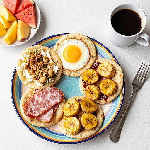 Top-Down Arepas Breakfast Spread