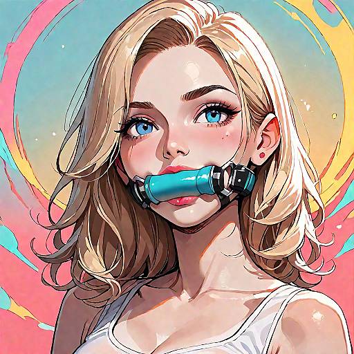 Anime Girl with Spreader and Bit Gag