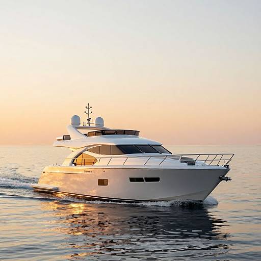 Luxurious Amels Yacht at Sunset