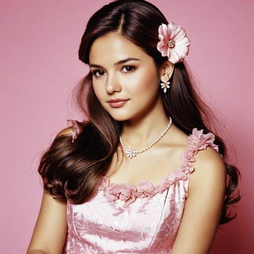 Charming Girl in Pink Birthday Dress