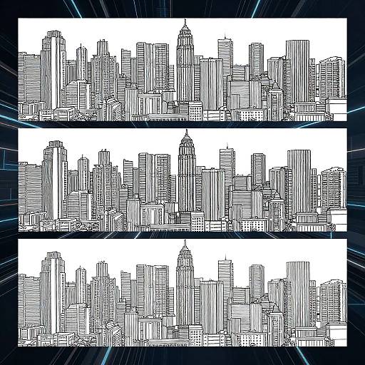 Dynamic Cityscape Photo to Line Art