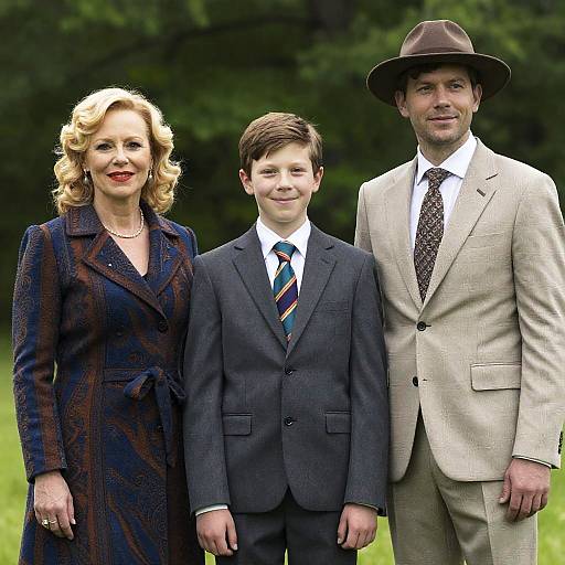 Family Portrait Outdoors in Formal Attire