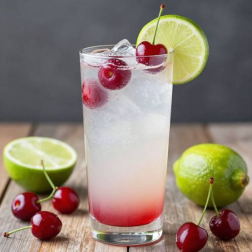 Fresh Cherry Lime Vodka Sodas