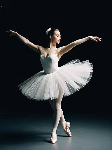 Elegant Ballet Dancer in Tutu Pose