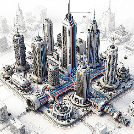 Futuristic City Infrastructure Blueprints
