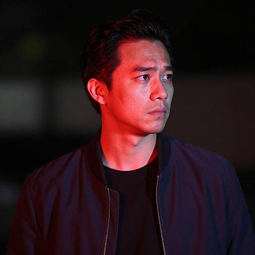 Portrait of a Man in Dramatic Lighting