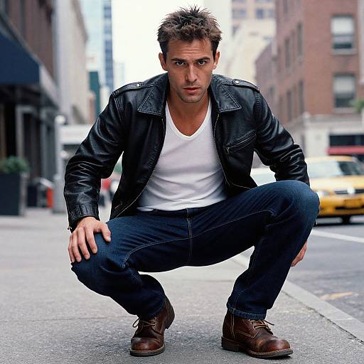 Confident Man in Urban Streetwear