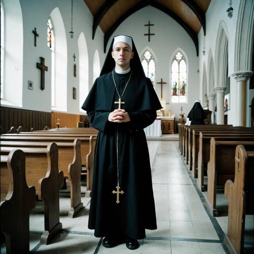 Female Priest Costume in Church Setting