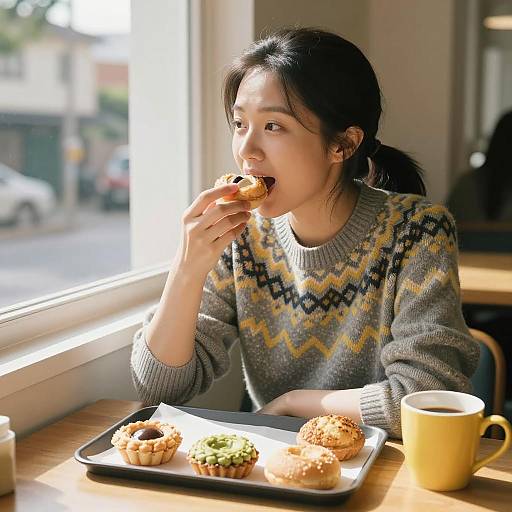 Cozy Indoor Scene with Asian Woman
