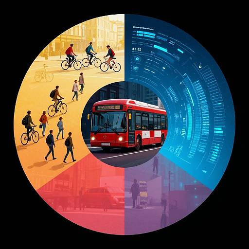 Dramatic Circle Divided Into Three Scenes