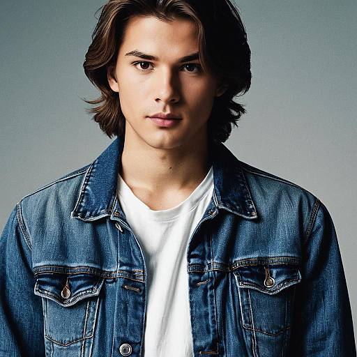 Realistic Male in Tapered Jeans Outfit