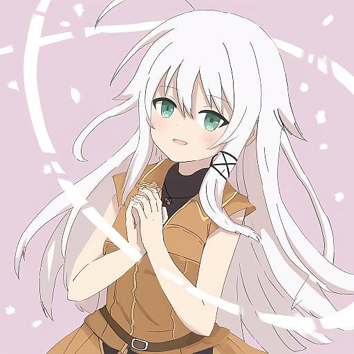 Illustration of Anceril sacred, shirokami project in the style of Kosshii (masa2243)