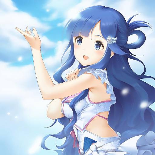 Illustration of Asari nanami, idolmaster in the style of Saburou (hgmg)