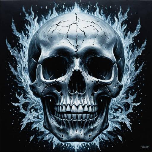 Haunting Symmetrical Skull Painting Haunting Symmetrical Skull Painting