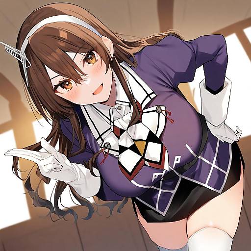 Illustration of Ashigara kai ni (kancolle), kantai collection in the style of Bekotarou