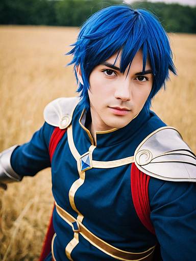 Lifestyle costume photo of Alear (male) (fire emblem). Cosplay clothes