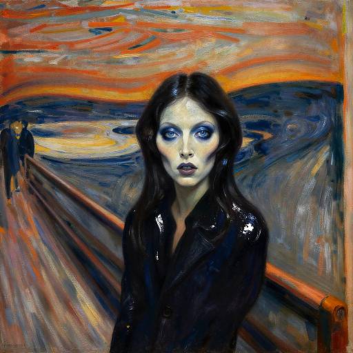 Digital art mashup of Edvard Munch's 