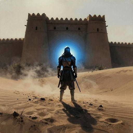 Charcoal Drawing of Desert Fortress Scout