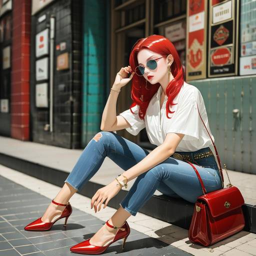 Chic Denim Look in Lustrous Setting