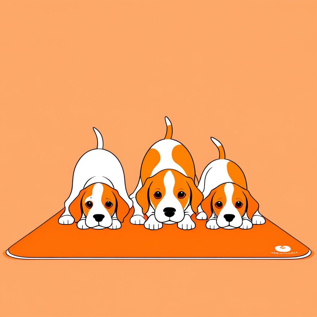 Playful Beagles in Yoga Poses