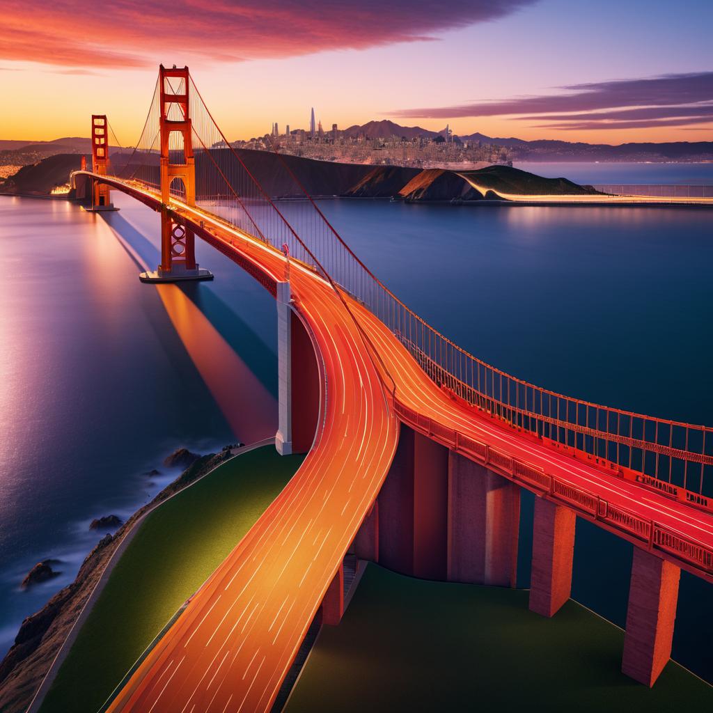 Hyperrealistic Golden Gate Bridge Design