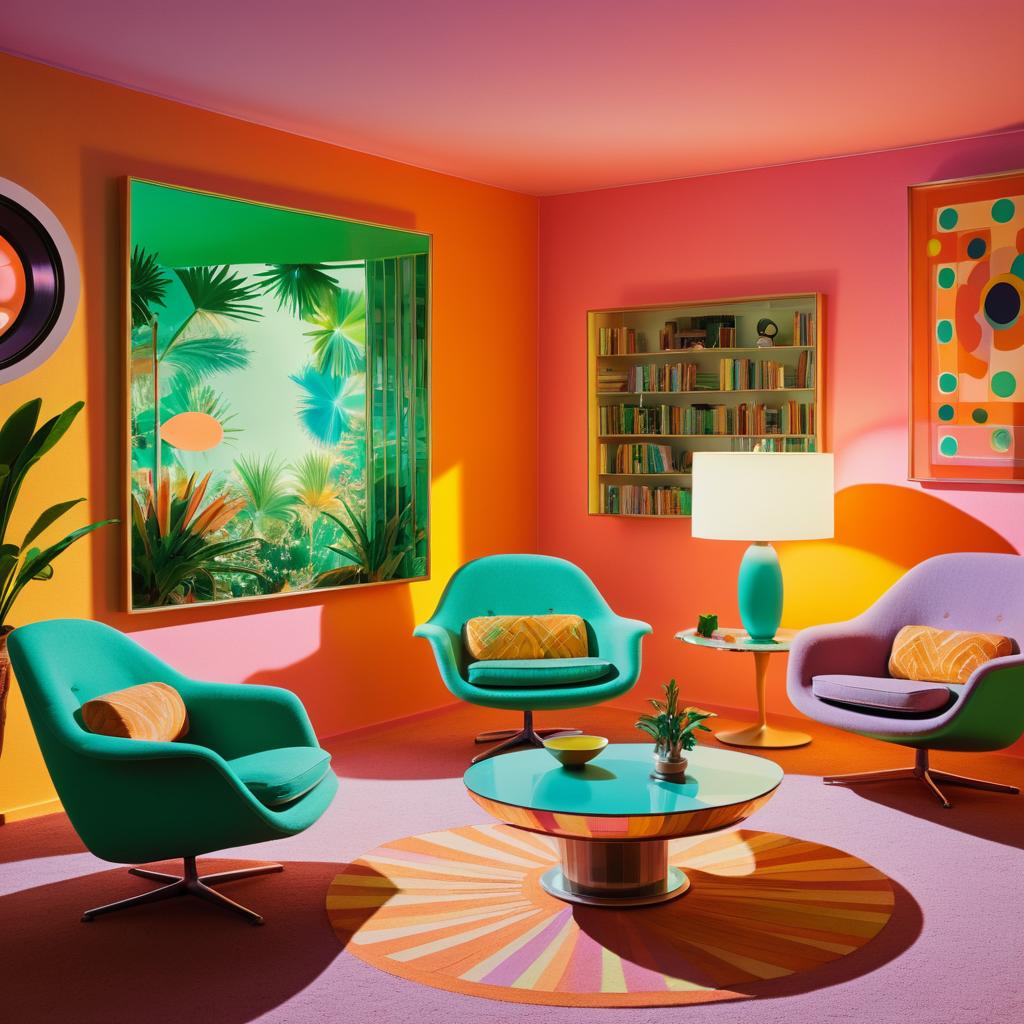 1960s Psychedelic Living Room Concept Art