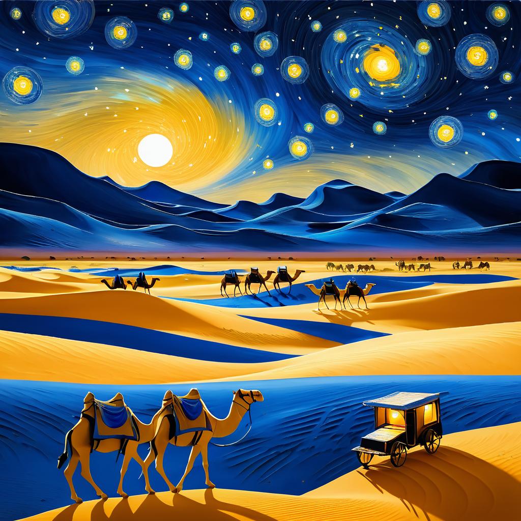 Van Gogh Starry Night in Sahara