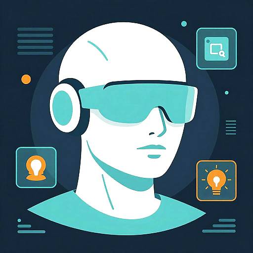 Futuristic AI Assistant Vector Art